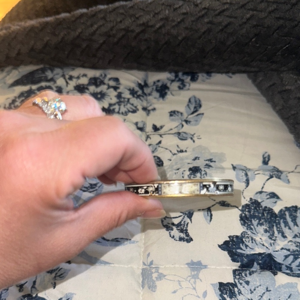 Hermes Black and Silver Elegant Bangle AUTHENTIC